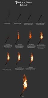 Torch And Flame Tutorial By Kimberly Sc Tutorial Digital Art Tutorial Art Basics