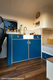 Bespoke Kitchen With A Baby Belfast Sink In A Camper Van Conversion Van Conversion Interior Caravan Interior Van Interior
