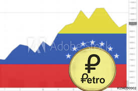 Gold Coin Cryptocurrency Venezuela Petro On The Background