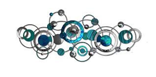 Take this piece of wall art for example: Metal Wall Art Large Blue The Sculpture Room
