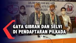 Proses pendaftaran dimulai per 15 januari 2020. Gaya Gibran Didampingi Selvi Ananda Di Pendaftaran Pilkada Solo
