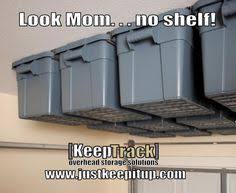 My husband, dave, loves our diy garage storage shelves because they give us another way to organize and store our things without sacrificing floor. Diy 24 Tote Overhead Garage System Measure Your Headroom And See Our Fitment Chart Image