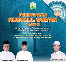 Nuzulul quran adalah waktu turunnya alquran ke bumi, yang umumnya diperingati pada tanggal 17 ramadan. Besok Pemerintah Aceh Gelar Peringatan Nuzulul Qur An Baranews Aceh