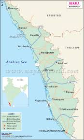 You are in kerala (india), administrative region of level 1. Kerala Road Map