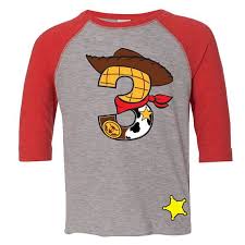 Check spelling or type a new query. Custom Cowboy Birthday Shirt Red Raglan With Name On Back Etsy Toy Story Birthday Toy Story Birthday Party Birthday Shirts