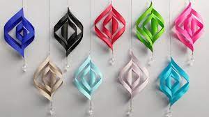 Have you ever been to a home decor store and seen a really large art piece that diy crafts for home decor diy crafts hacks diy arts and crafts cute crafts crafts to do diy wall art diy wall decor diy decoration decorations. Quick And Easy Diy Paper Craft Room Decor Paper Craft Wall Hanging Decoration Ideas Youtube