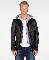 Men S Lambskin Hooded Leather Bomber Jacket Hooded Bomber Jacket Leather Jacket With Hood Leather Bomber Jacket