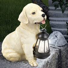 Hi hat accent lighting and pergo style wood floori. Solar Outdoor Lamp Dog Retriever White Height 25 Cm Meinelampe