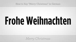 How To Say Merry Christmas In German German Lessons Youtube