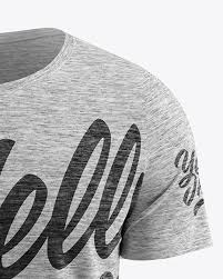 Download Melange Men S T Shirt Mockup In Apparel Mockups On Yellow Images Object Mockups