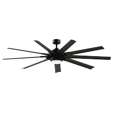 Fanimation Studio Collection Slinger V2 72 In Matte Black Led Indoor Outdoor Ceiling Fan With Light Kit And Remote 9 Blade Lowes Com Ceiling Fan With Light Outdoor Ceiling Fans Ceiling Fan