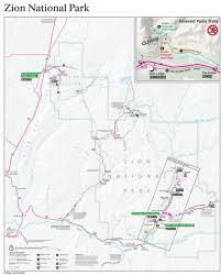 Map of zion national park area showing travelers where the best hotels and attractions are located. Zion National Park Us National Park Service Avenza Maps