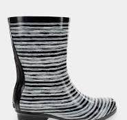 Chooka Mid Rain Boots | Polished Mid Drybrush - Black