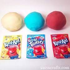 How To Make Kool Aid Playdough No Cook Recipe Cooked Playdough Playdough Recipe Playdough