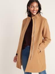 Soft Brushed Funnel Neck Coat For Women Old Navy Old Navy Coats Best Winter Coats Affordable Coats