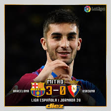 🚨¡TERMINA EL PRIMER TIEMPO!🔥 Los blaugranas se pasean por el terreno de  juego y se llevan una ventaja considerable al vestuario. #Barcelona 3️⃣-0️⃣  #Osasuna ⚽️⚽️F. Torres 14',21' ⚽️P. Aubameyang 27' 🔴EN VIVO: