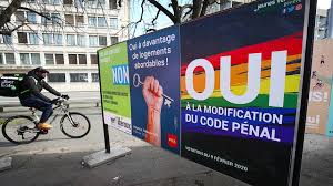 Der bedingungslose schutz der grundrechte und der menschenrechte und die wahrung des rechtsstaat sind zentrale voraussetzungen zur vorbeugung von terrorismus. Referendum Schweizer Stimmen Uber Gesetz Gegen Homophobie Ab