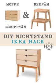 Ikea Hack Moppe Bekvam Nightstand Hack Ikea Mobel Hacks Diy Nachttisch Ideen Ikea Diy