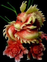 Fruit Carving Dragon By Carvingnations On Deviantart Food Art Fruit Carving Fruit Art