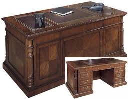 72 Solid Wood Executive Desk With Leather Top Fhd930 By Hekman Furniture 4798 00 2 Pull Out Writing Wood Office Desk Hekman Furniture Real Wood Office Desk