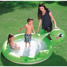 Water Babies Can Kick It In Style In This Inflatable Turtle Pool By Sizzlin 39 Cool A Toys 39 R 39 Us Exclusive An Baby Swimming Kid Pool Inflatable Pool