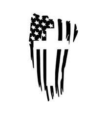 Black And White American Flag Tattoo Drawing Pin On American Flag Tattoo
