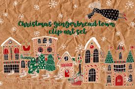 Download Christmas Gingerbread Town Graphic By Sadalmellik Watercolor Creative Fabrica PSD Mockup Templates