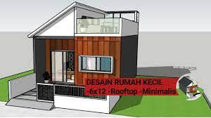 Selanjutnya, tren 2021 yaitu desain rumah dengan rooftop atau atap terbuka. Desain Rumah Kecil 6x12 Rooftop Minimalis Sederhana Youtube