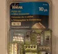 10 Pack Ideal Push-In 4-Wire Connectors #18-12 AWG 30-286L