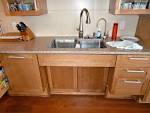 Wheelchair accessible kitchen sink