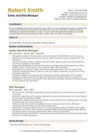 Risk Manager Resume Samples Qwikresume