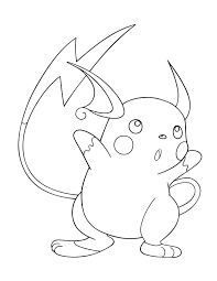 More pokemon go coloring pages. Pokemon Raichu Coloring Pages Printable Free Pokemon Coloring Pages