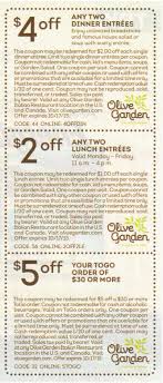 All coupon codes and discounts in june 2021. Olive Garden Coupons