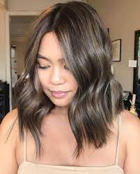 Ash Brown Balayage Lob Haircut Hair Brunette Prettyhair Hairstyles Haircare Hairproducts Brown Black Hair Balayage Thick Hair Styles Brown Hair Balayage