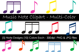 Download Music Note Clip Art Multi Color Graphic By Gjsart Creative Fabrica Yellowimages Mockups