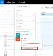 If a person isn't required at the meeting, click optional. Outlook On The Web Owa Meetings Unable To Make Attendee Microsoft Community