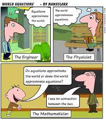 How An Engineer A Physicist And A Mathematician See The World Math Humor Math Cartoons Engineering