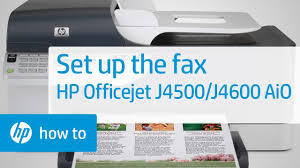 Set Up The Fax Hp Officejet J4500 J4600 All In One Hp Youtube