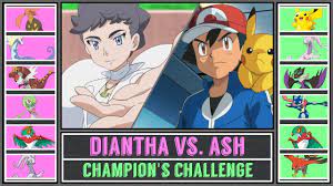 Ash vs. Diantha (Pokémon Sun/Moon) - Champion's Challenge - YouTube