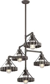 Troy F4247 Canary Wharf Nautical Burnt Sienna Chandelier Lighting Tro F4247