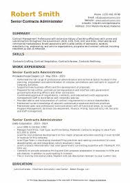 senior contracts administrator resume