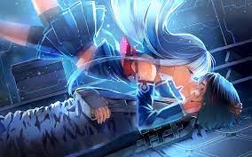 Anime 1920x1200 Aoki Hagane No Arpeggio Iona Aoki Hagane No Arpeggio Kissing Tears School Uniform Arpeggio Of Blue Steel Anime Background Anime