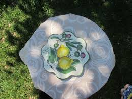 Ceramic Trivet Handmade, Hand Painted With 'firenze' Florence, Lemons,sunflower  and Fruits Dsigns