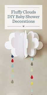 Fluffy Clouds Baby Shower Decoration Baby Shower Diy Baby Shower Decorations Simple Baby Shower
