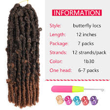 Check spelling or type a new query. Buy Butterfly Locs Crochet Hair 12 Inch 7pcs Crochet Butterfly Locs Synthetic Hair Distressed Pre Looped Locs Crochet Hair For Black Women 12 Inch 1b30 Online In Taiwan B08yrfp827