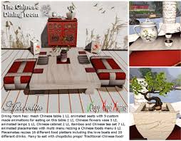 Trendy japanese dining table designs please subscribe the channel for more amazing videos. Second Life Marketplace Chinese Table Dining Room With Japanese Chinese Food Drinks Asian Menu