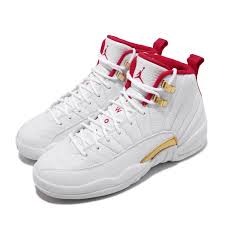 Details About Nike Air Jordan 12 Retro Gs Xii Fiba 2019 White Red Kid Women Shoes 153265 107