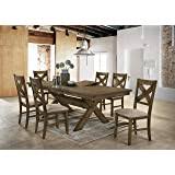 Color may vary from the pictures. Amazon Com Roundhill Furniture Karven 7 Piece Solid Wood Dining Set With Table And 6 Chairs Table Chair Sets