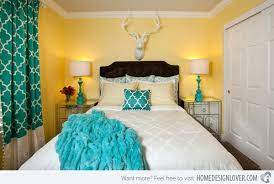 15 Gorgeous Grey Turquoise And Yellow Bedroom Designs Home Design Lover Yellow Bedroom Bedroom Colors Bedroom Turquoise