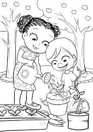 Free coloring pages for kids to print. This Two Kids Is Like Gardening Coloring Pages Garden Coloring Pages Coloring Pages Family Coloring Pages